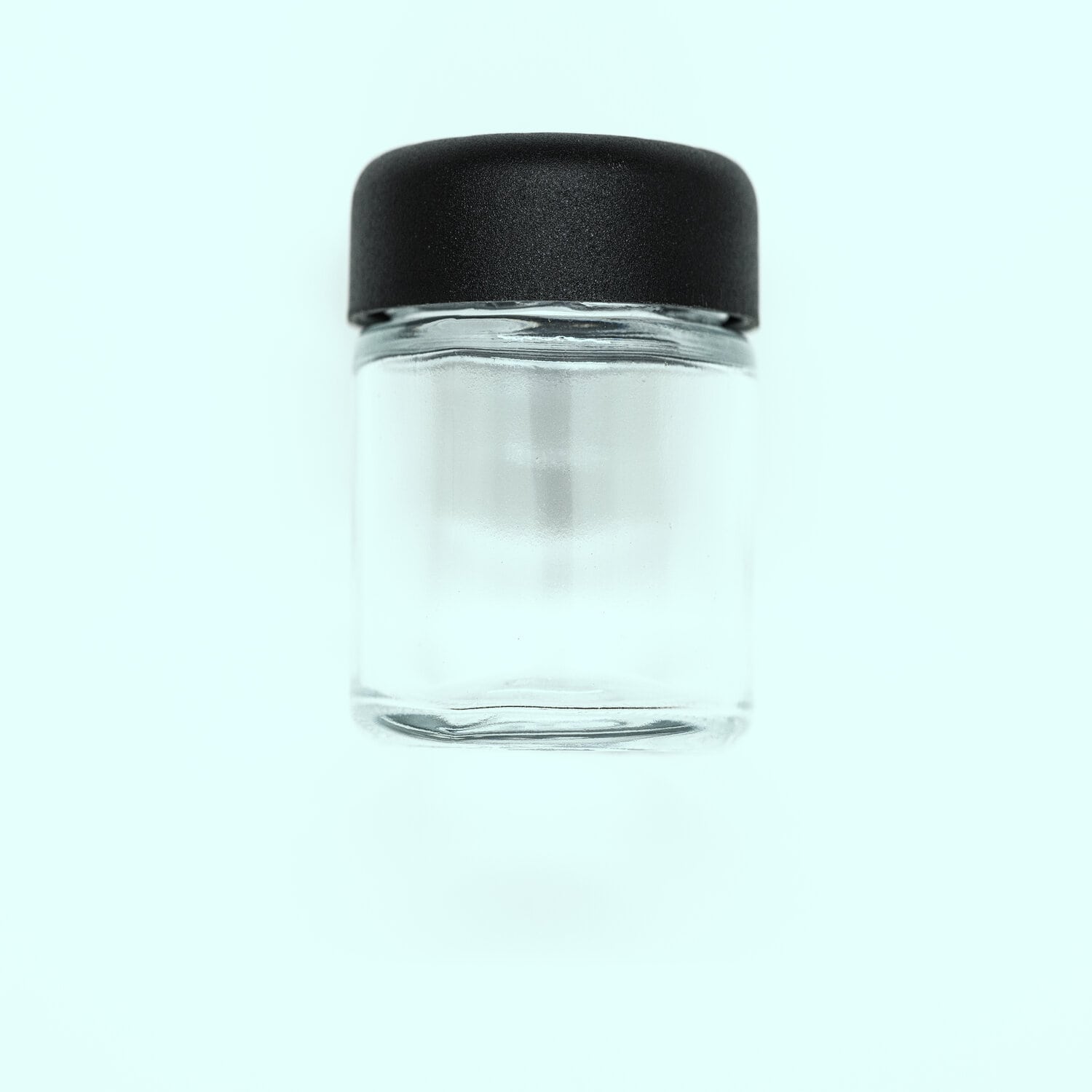 Black Glass Jar With Black Child Resistant Caps 2oz